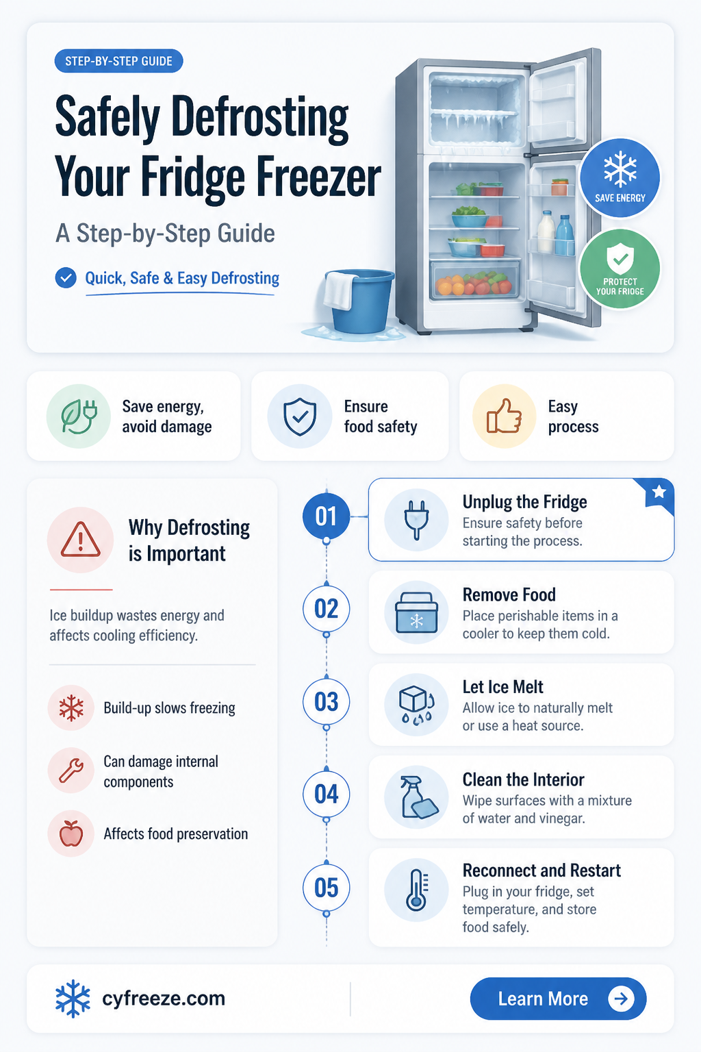 can you defrost a fridge freezer without turning it off