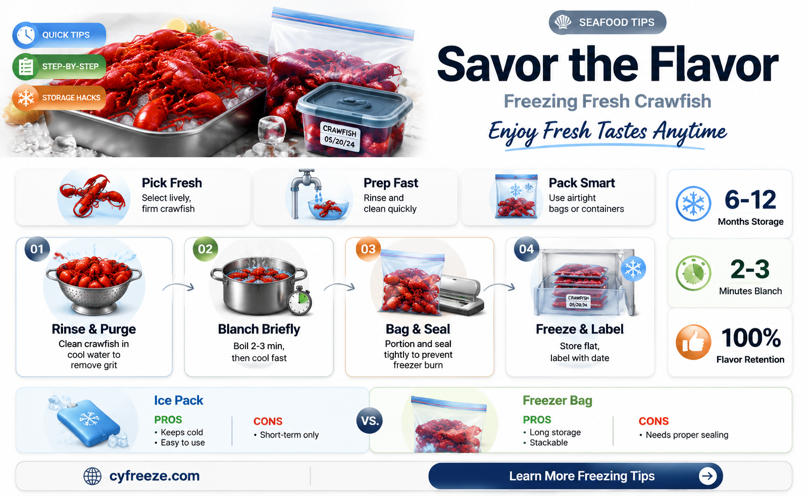 can you freeze fresh crawfish