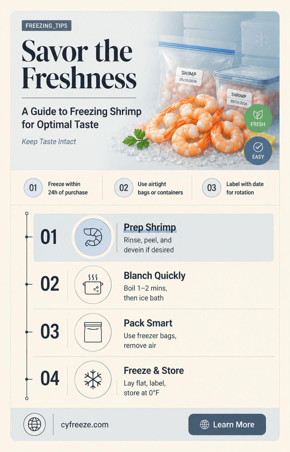 can you freeze fresh shrimp
