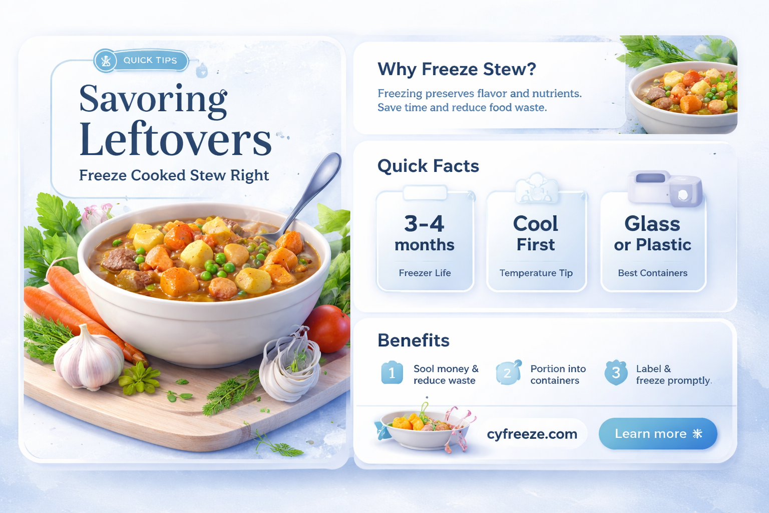 can you freeze cooked stew