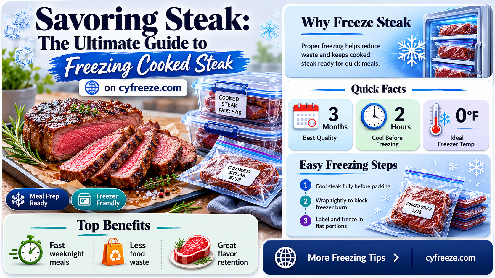 can you freeze steak after cooking