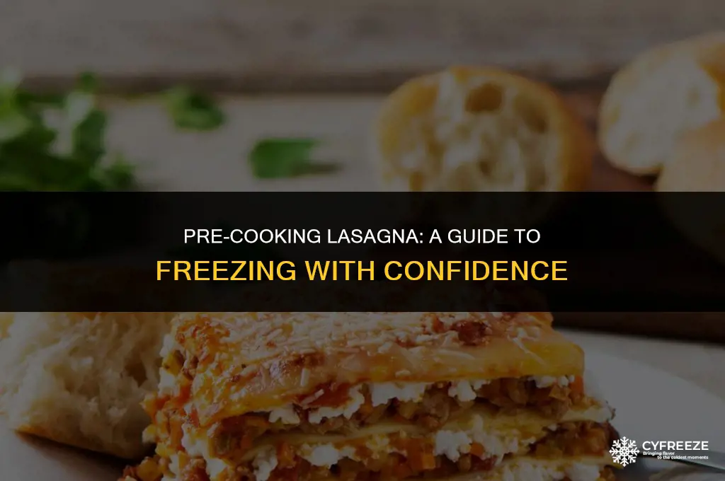 should i cook lasagna before freezing