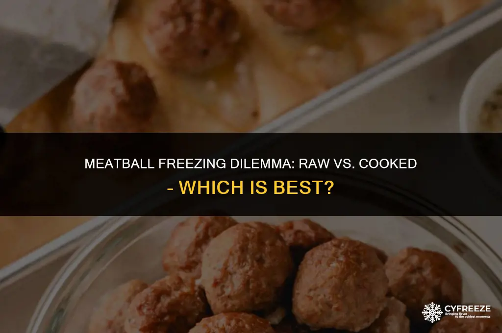 should i freeze meatballs raw or cooked