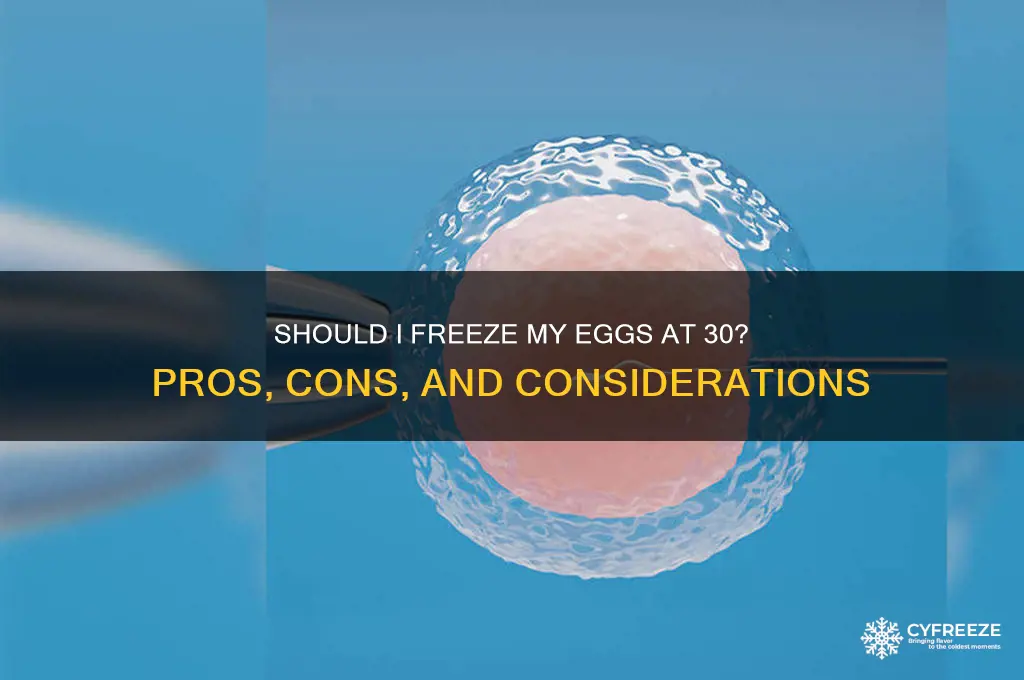 should i freeze my eggs at 30