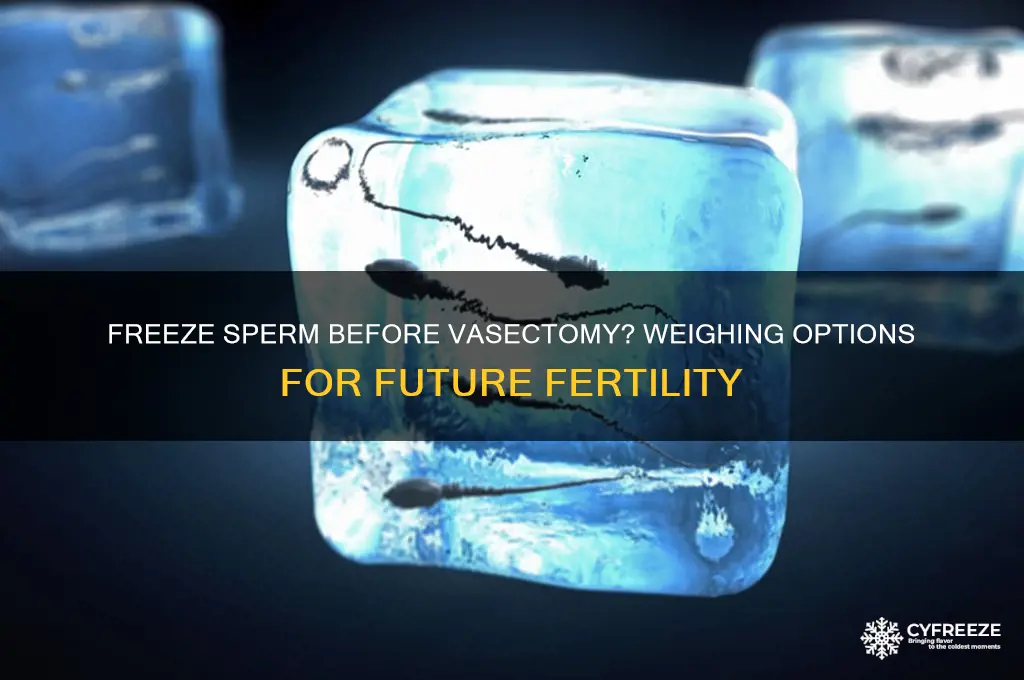 should i freeze my sperm before getting a vasectomy