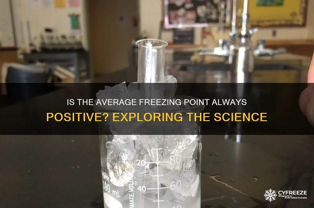 should the average freezing point always be positibe
