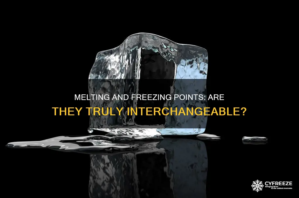 should the melting and freezing point be the same
