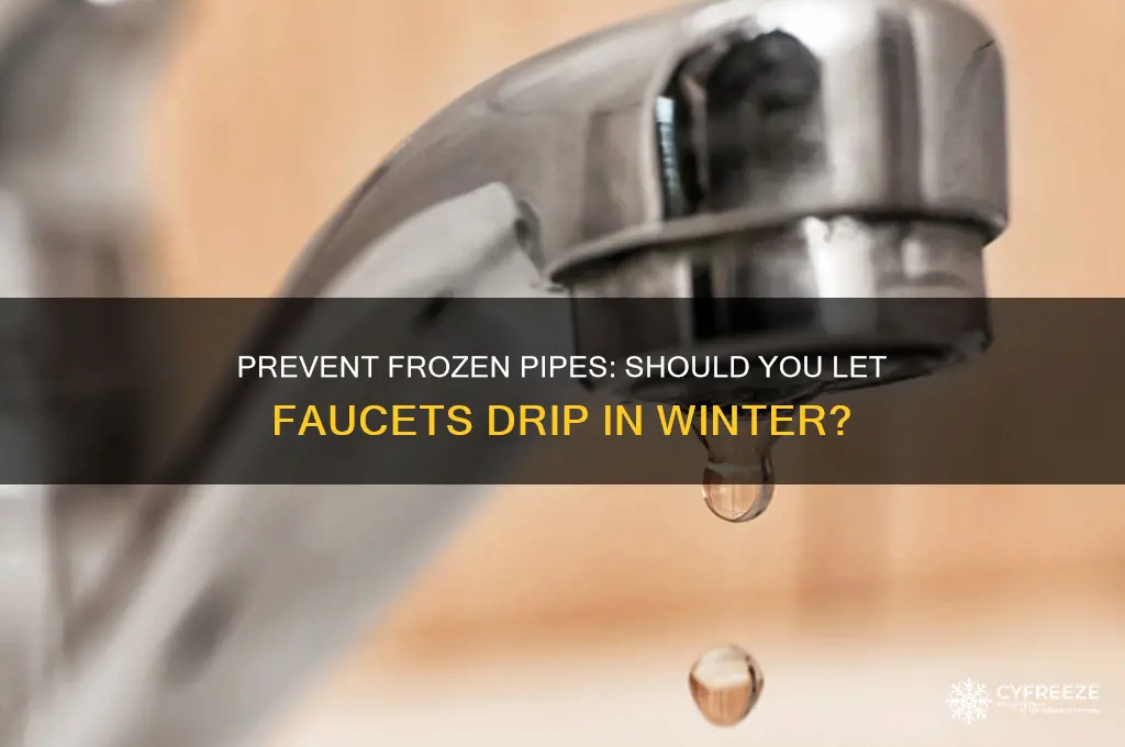 should you leave faucets drip during freezing temperatures