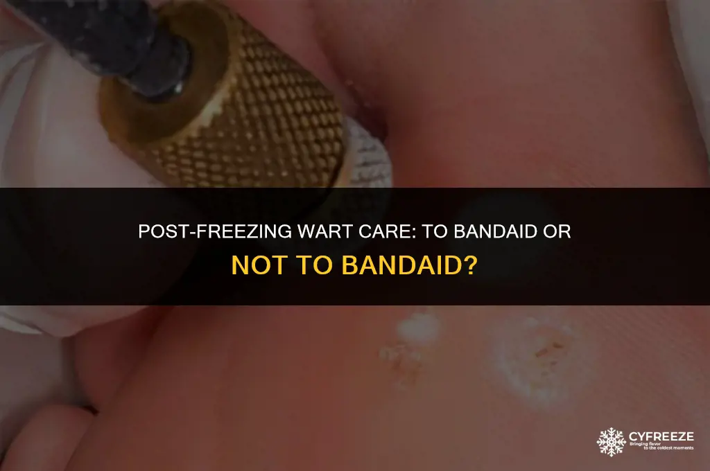 should you put a bandaid on a wart after freezing