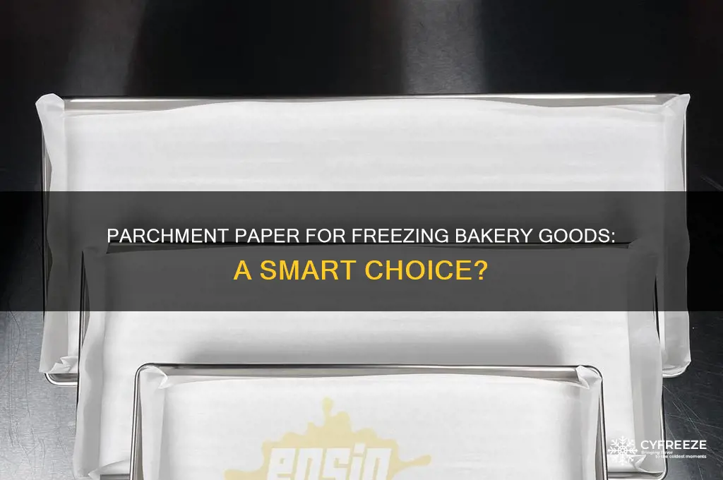 should you use parchment paper to freeze bakery goods