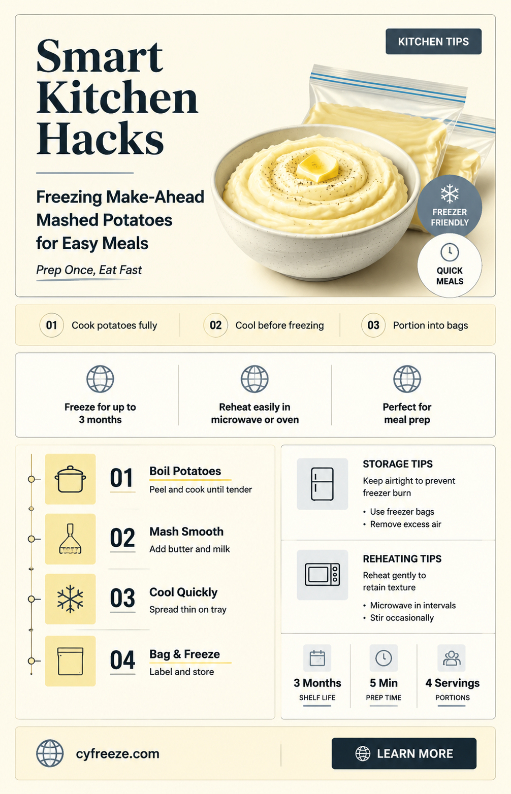 can you freeze make ahead mashed potatoes