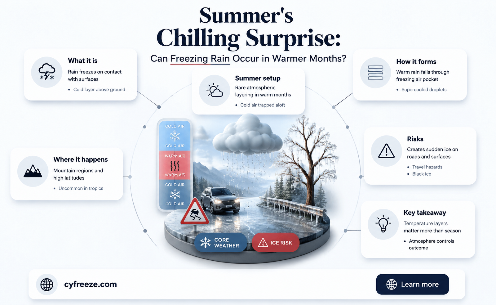 can you get freezing rain in the summer