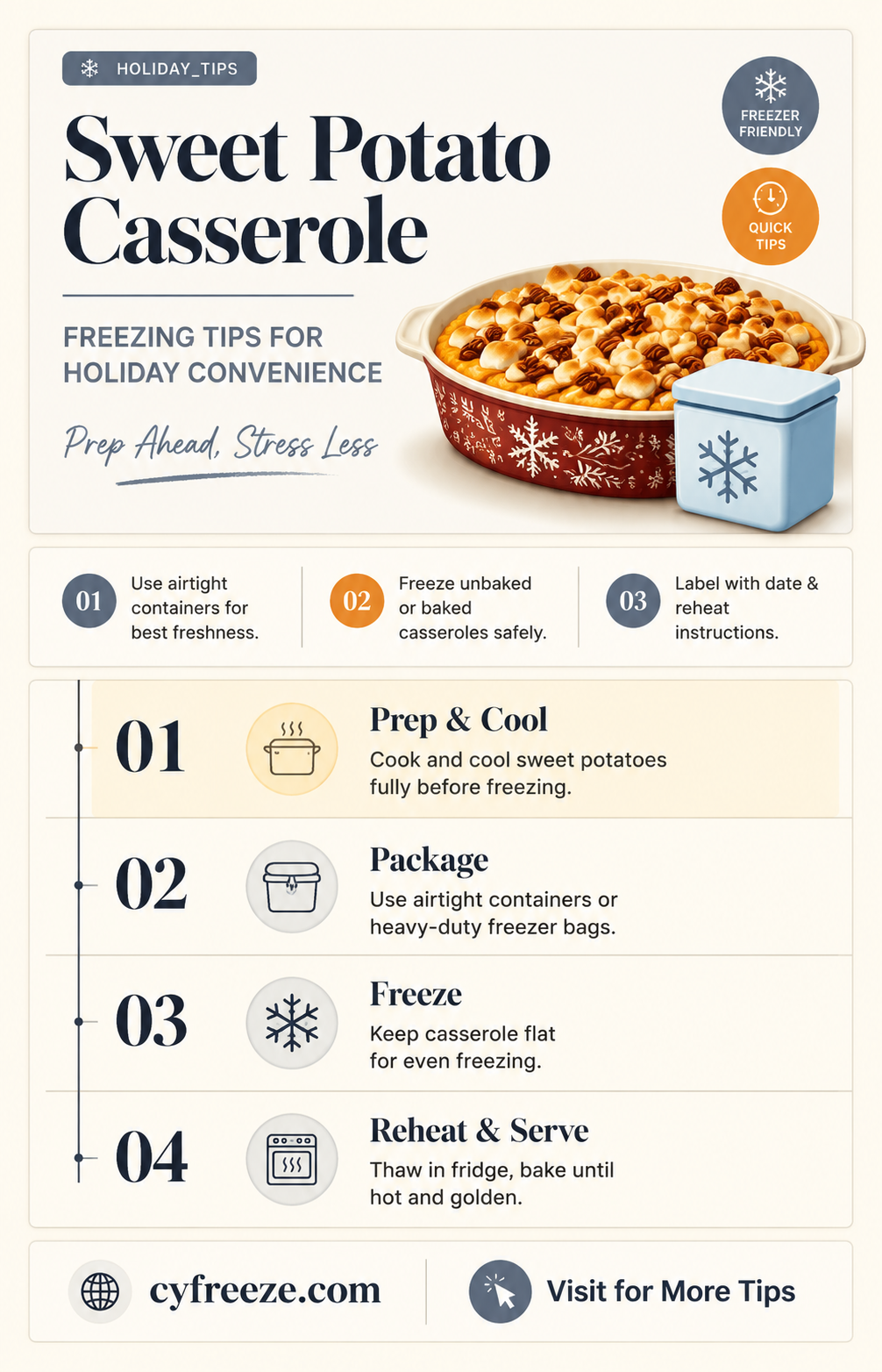 can you freeze cooked sweet potato casserole