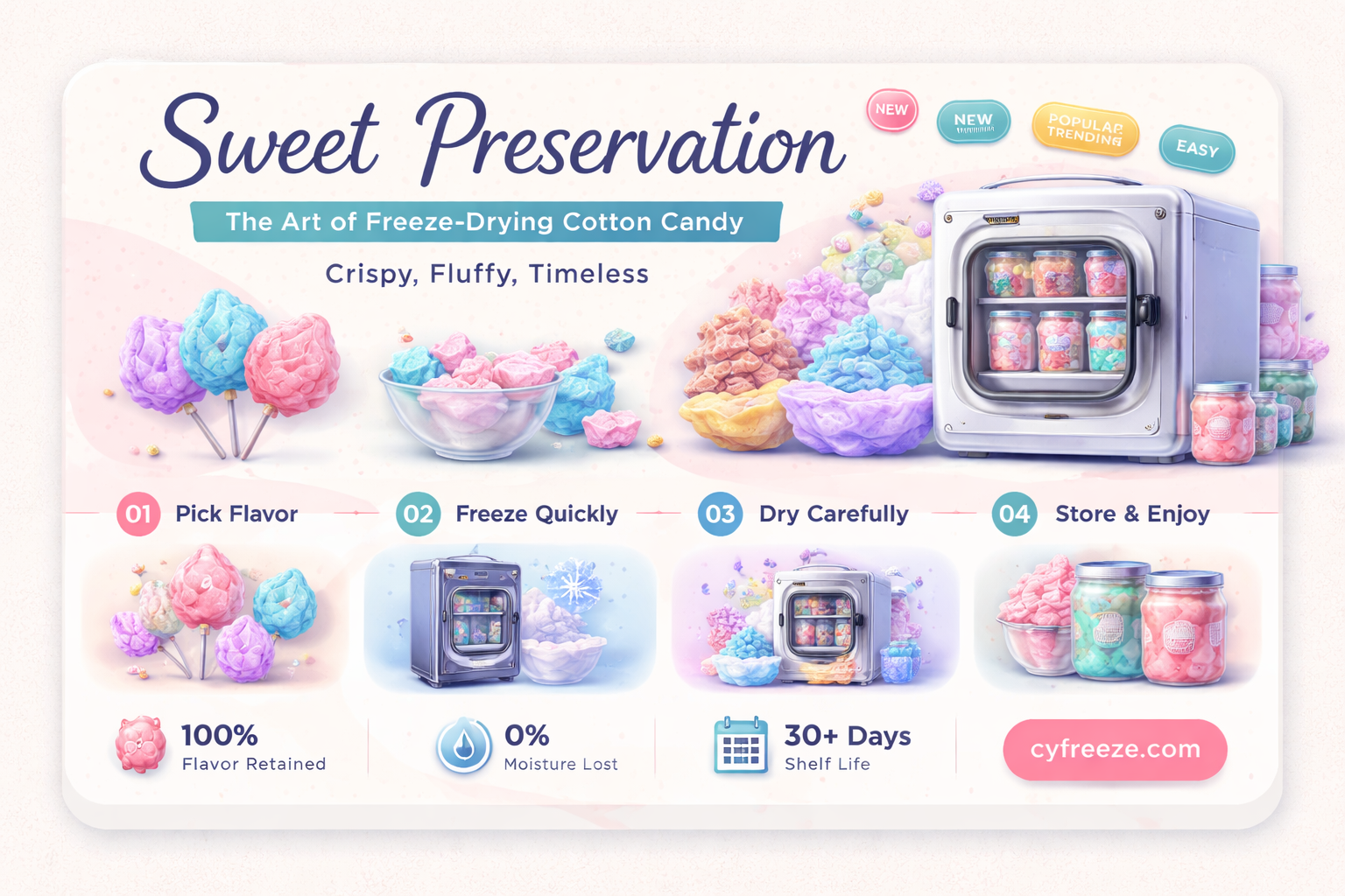 can you freeze dry cotton candy