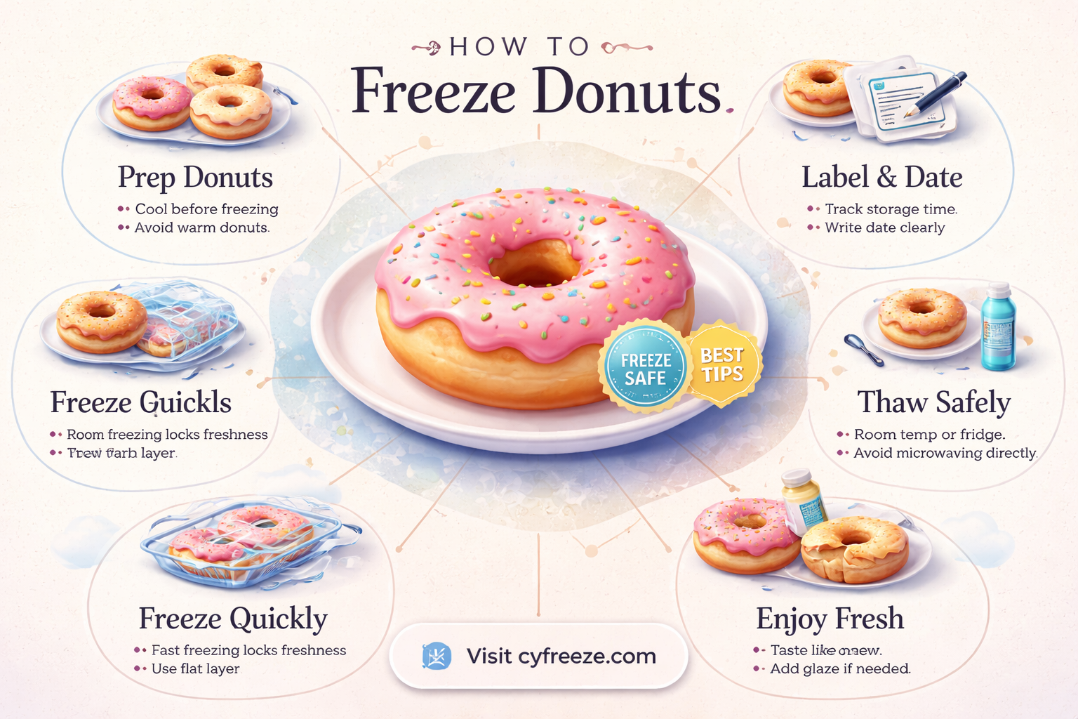 can you freeze fresh donuts