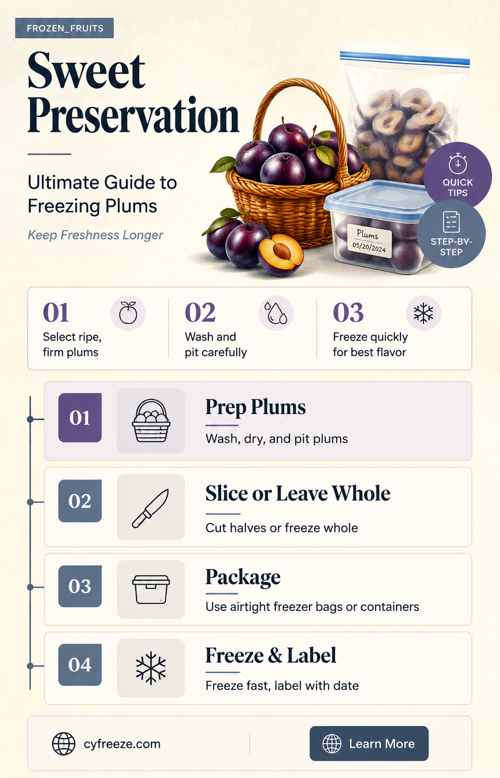 can you freeze fresh plums