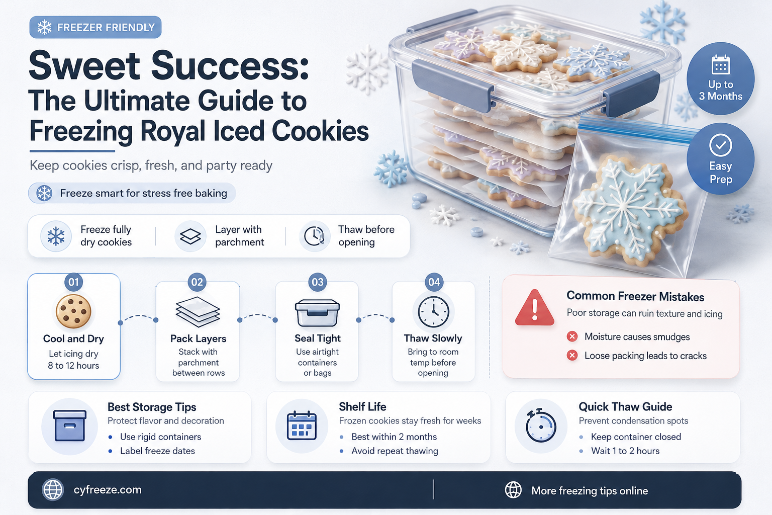 can you freeze royal iced cookies