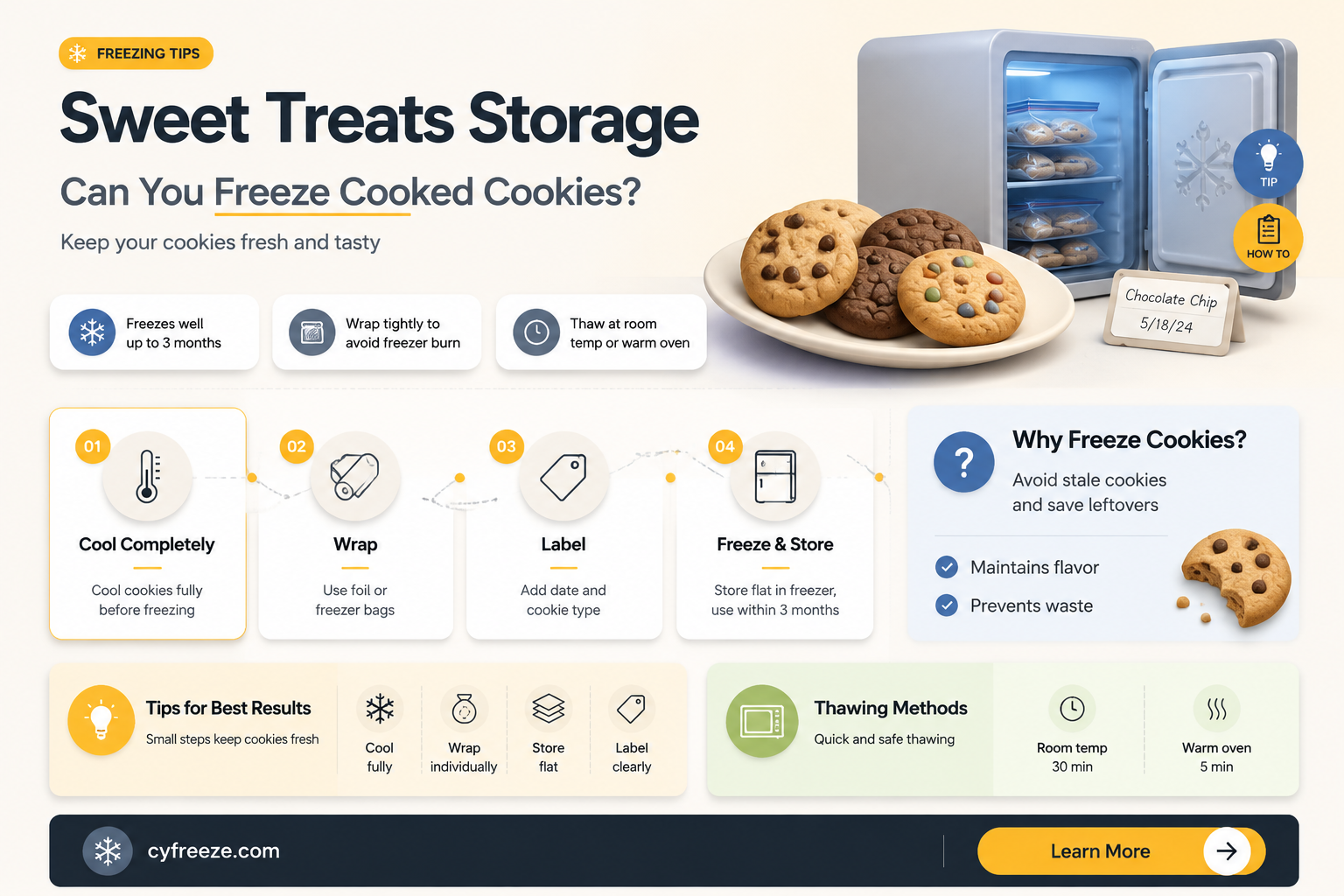 can you freeze cooked cookies
