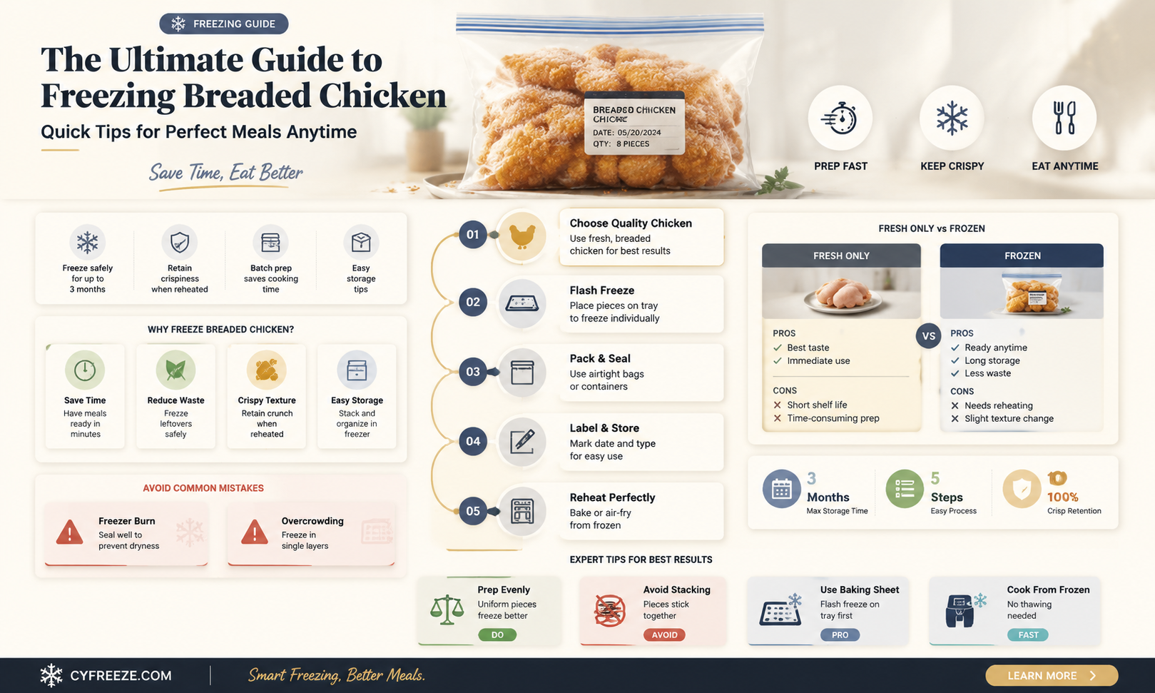 can you freeze breaded chicken