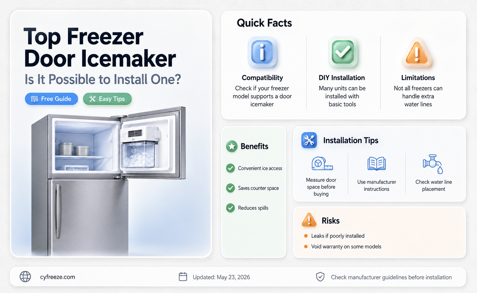 can you get an icemaker in a top freezer door