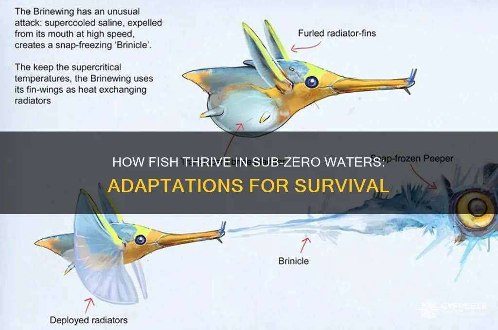 what adaptations do fish have to survive sub freezing temperatures