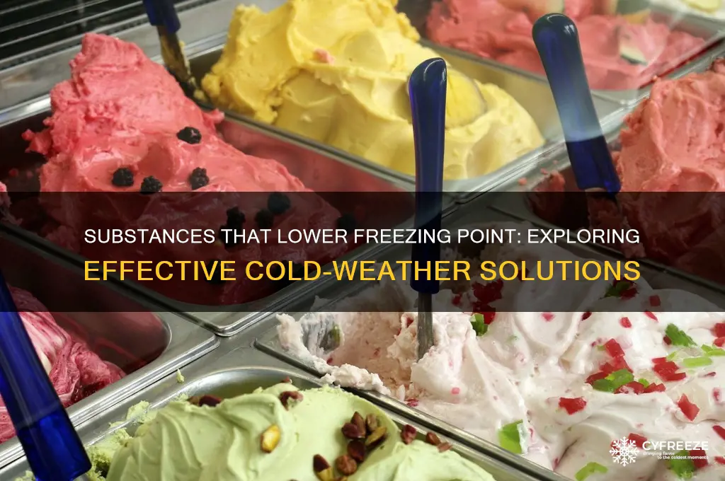 what are objects that could lower the freezing point