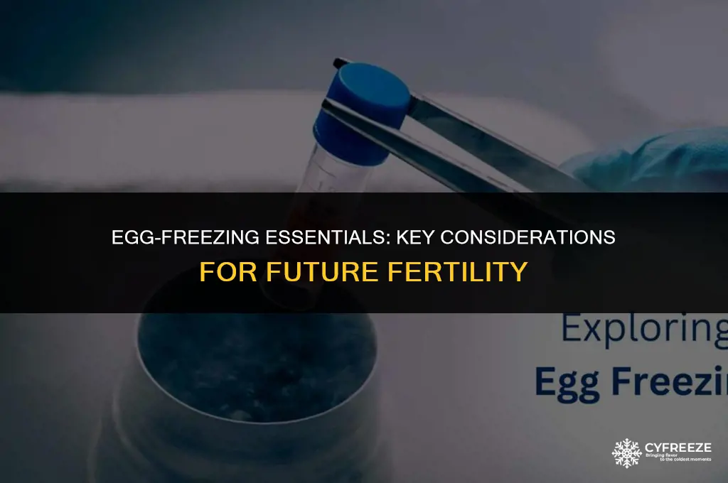 what are the things to consider when freezing an egg