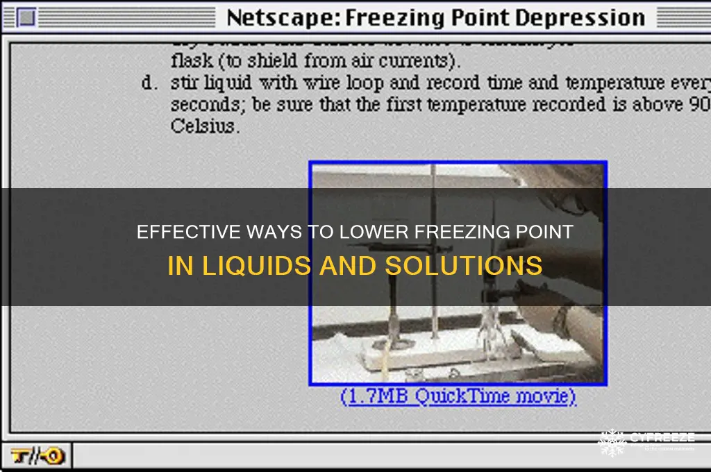 what can i use to increase freezing point