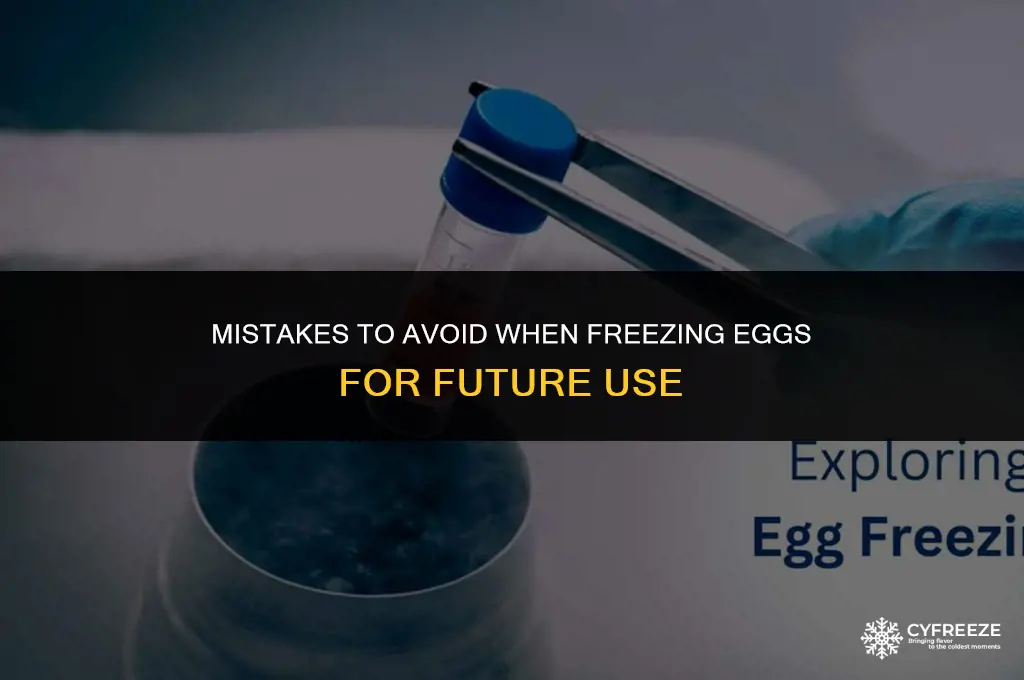 what can you not do while freezing eggs