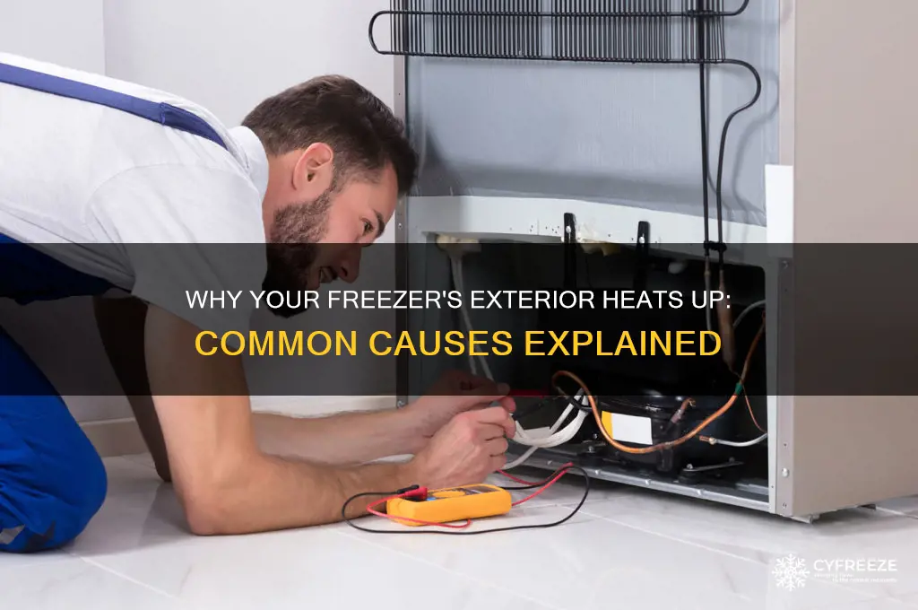 what causes a freezer to get hot on the outside