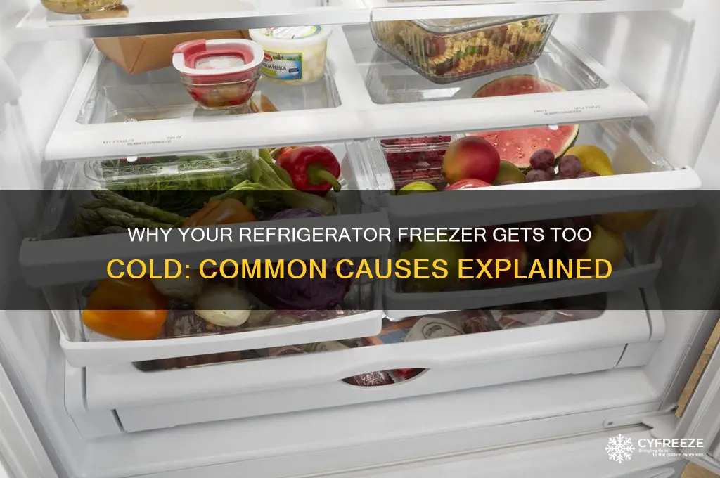 what causes refrigerator freezer to get too cold