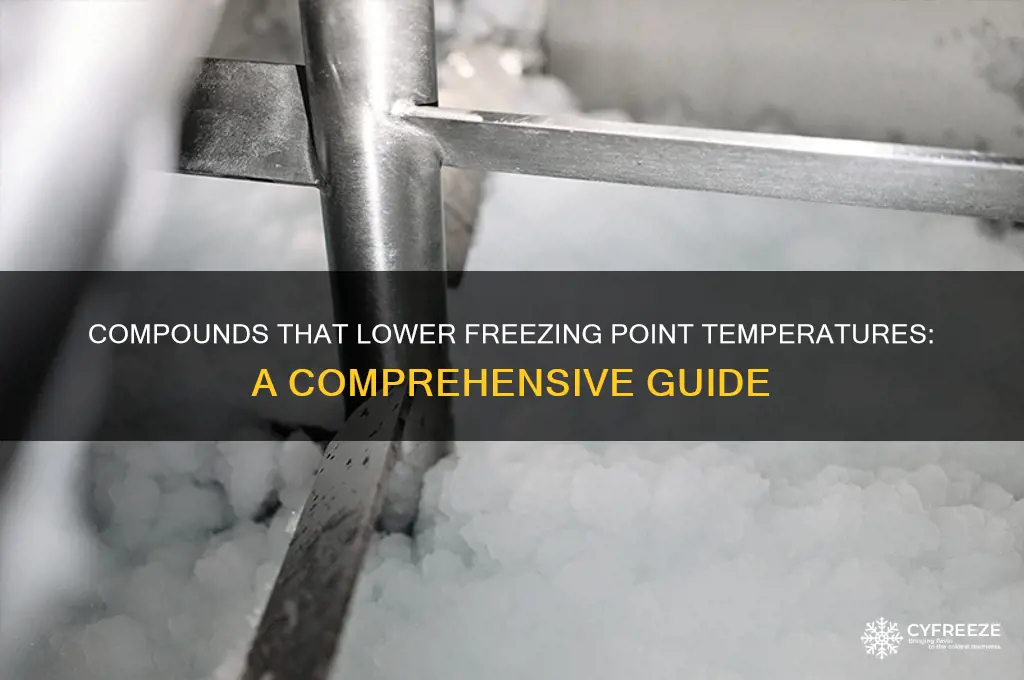 what compounds cause a decrease in freezing point temperatures