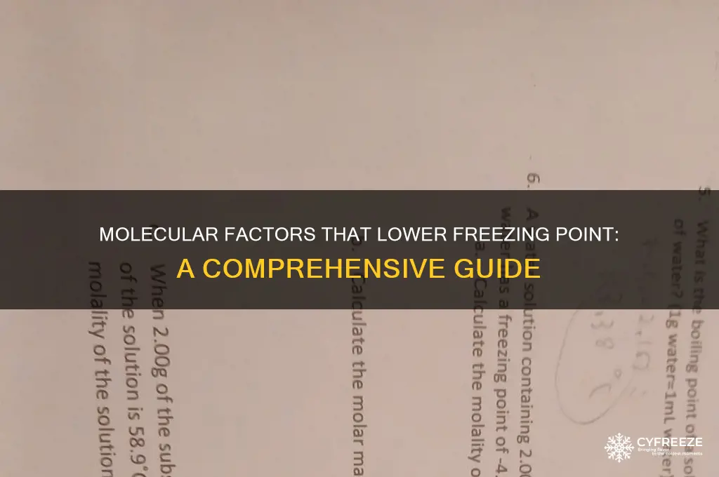 what decreases freezing point molecules