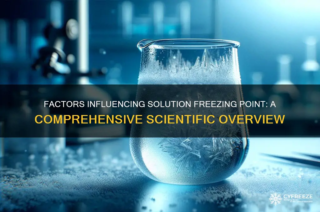 what determines freezing point of a solution