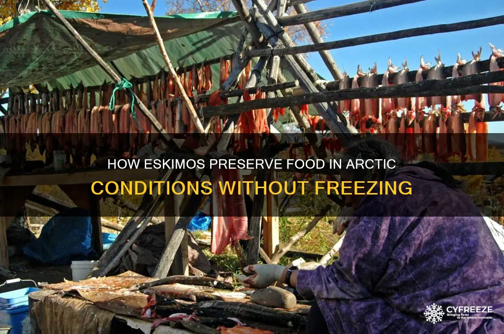 what do eskimos use to prevent their food from freezing