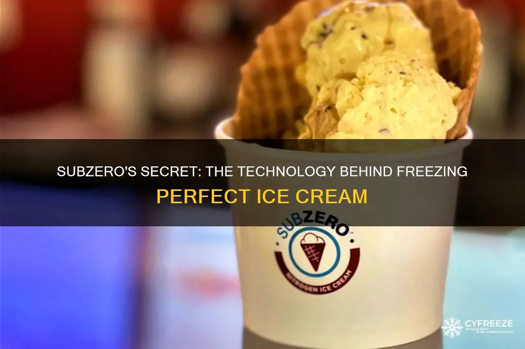 what do they use at subzero to freeze the icecream