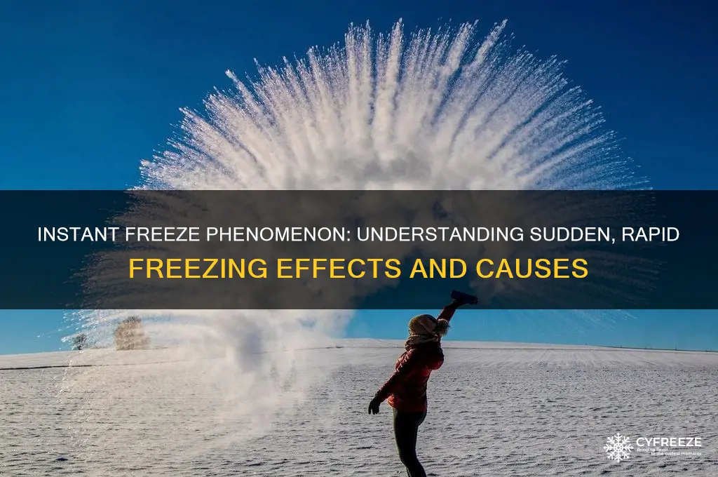 what do you call get instantly getting freeze