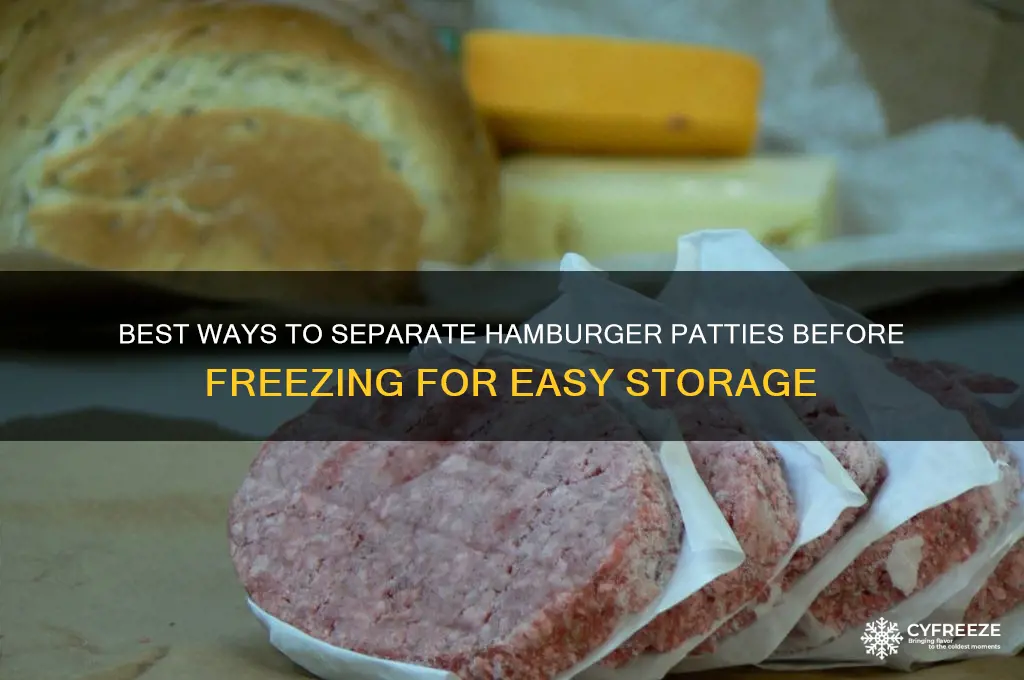 what do you use to separate hamburger patties before freezing