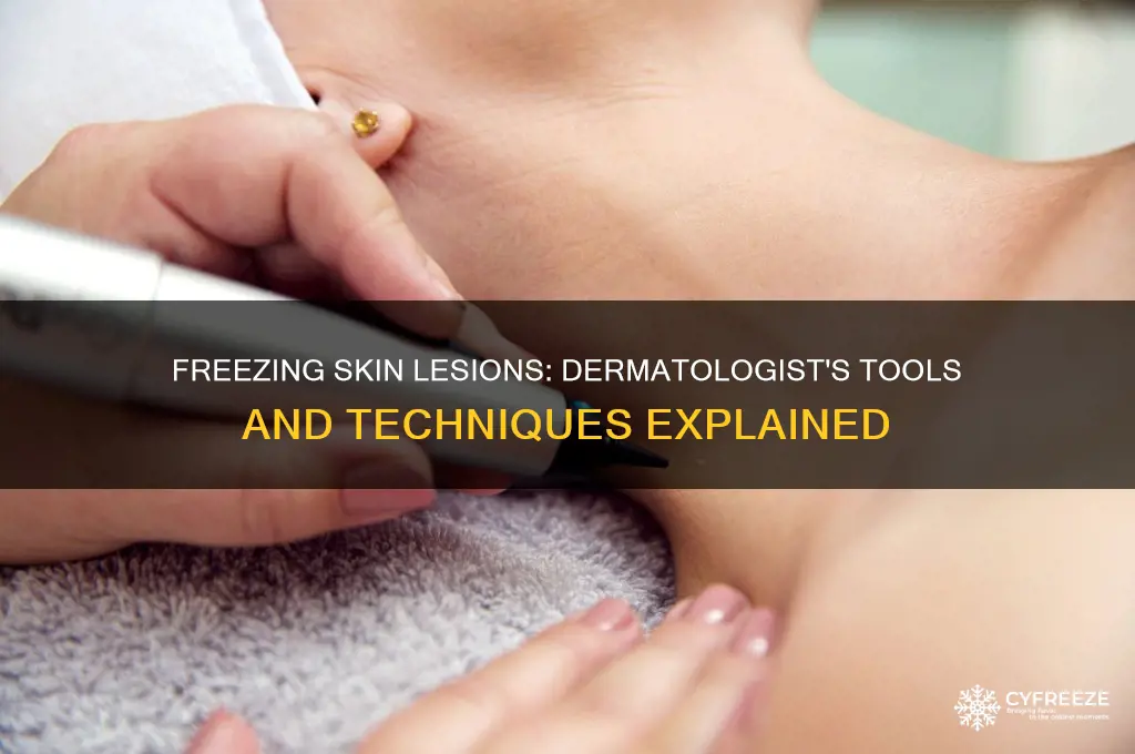 what does a dermatologist use to freeze a lesion