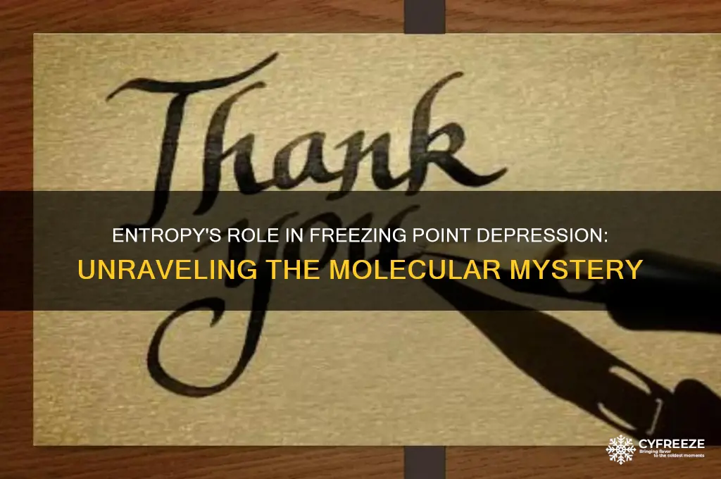 what does entropy have to do with freezing point depression