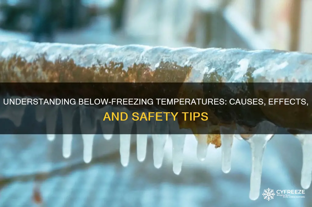 what does temperature below freezing mean