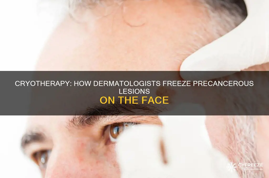 what drs use to freeze pre cancer on face