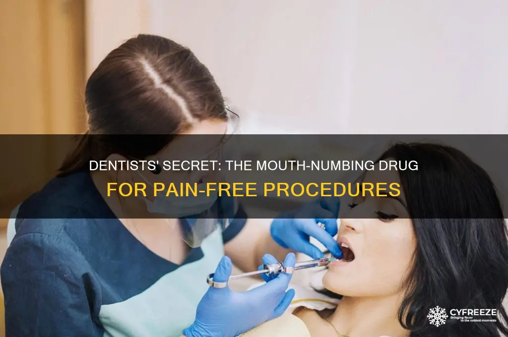 what drug do dentists use to freeze your mouth
