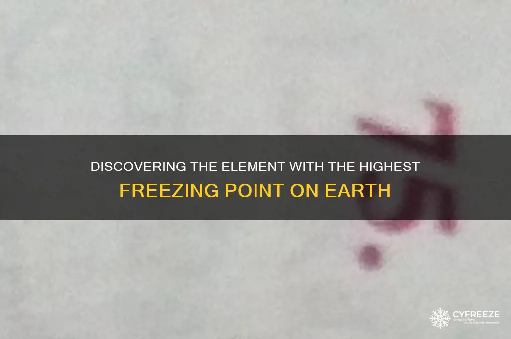 what element has the highest freezing point