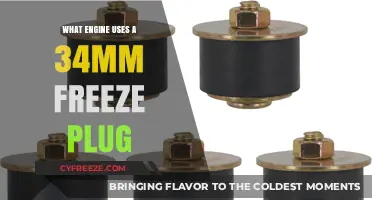 Which Engine Requires a 34mm Freeze Plug for Cooling?