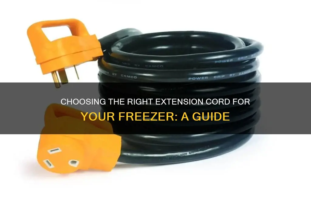 what extension cord to use for freezer