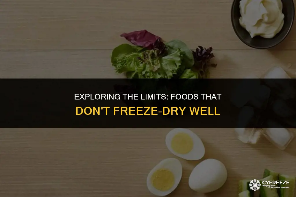 what foods cannot be freeze dried