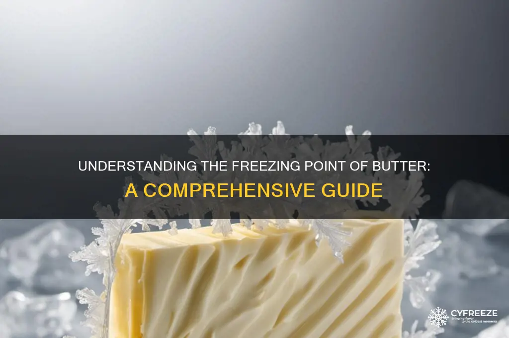 what freezing point of butter