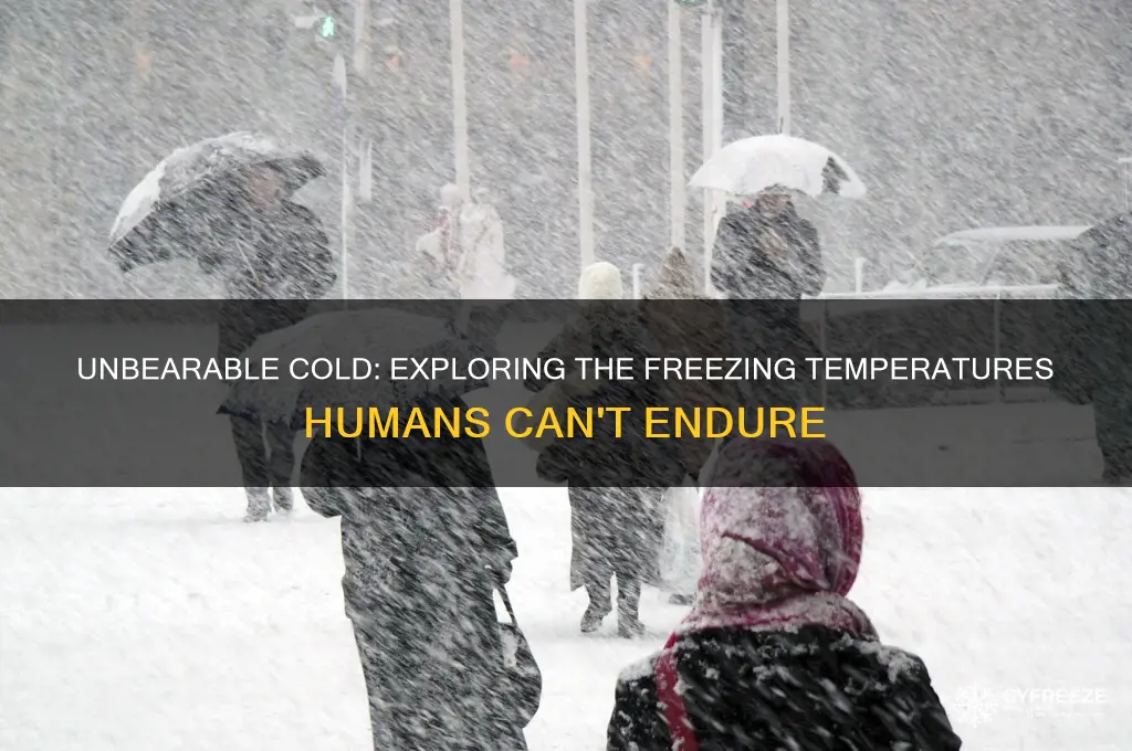 what freezing temperature is unbareable
