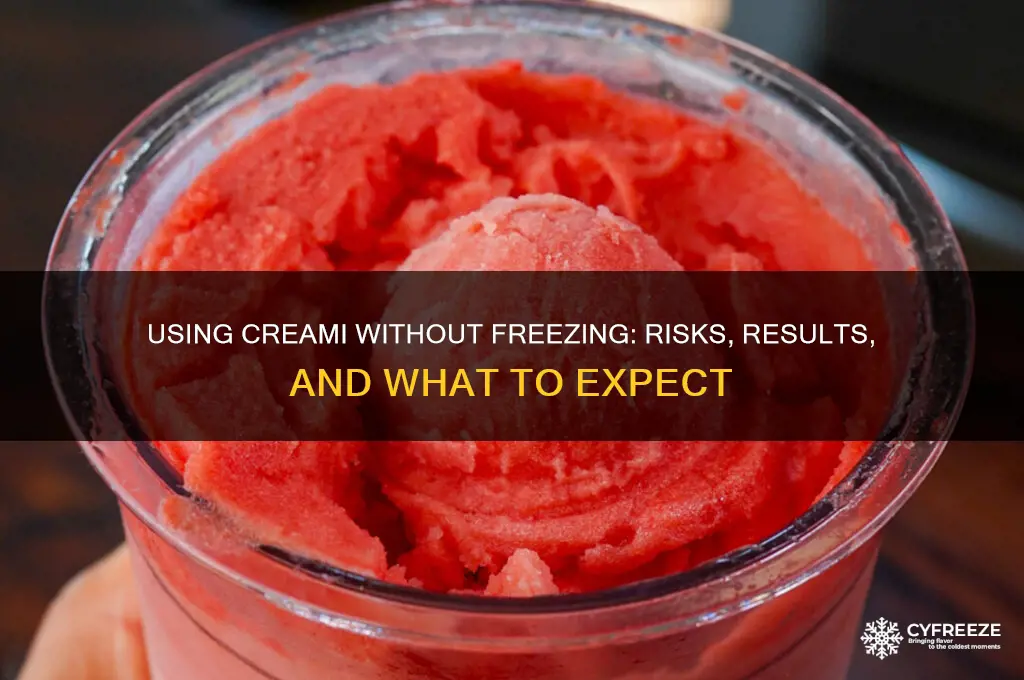what happens if i use creami without freezing